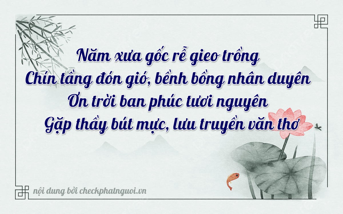 Bài thơ ý nghĩa cho <b>biển số 34B3-57909</b> tại website checkphatnguoi.vn