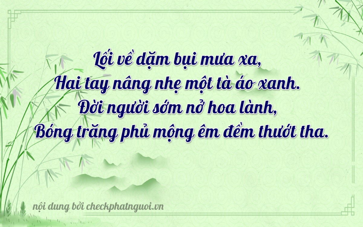 Bài thơ ý nghĩa cho <b>biển số 34B3-69766</b> tại website checkphatnguoi.vn