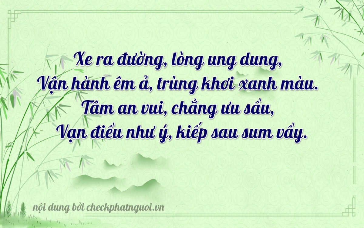 Bài thơ ý nghĩa cho <b>biển số 34B3-81383</b> tại website checkphatnguoi.vn