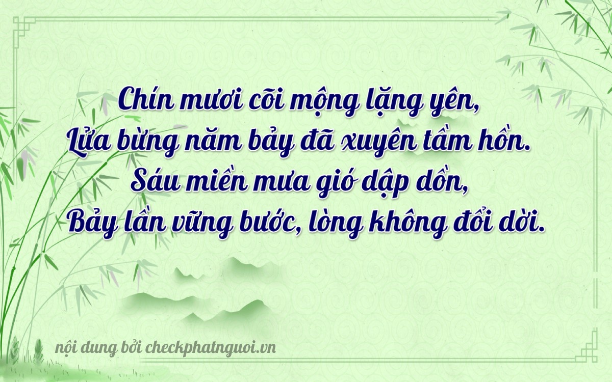 Bài thơ ý nghĩa cho <b>biển số 34B3-93507</b> tại website checkphatnguoi.vn