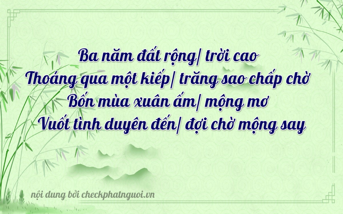 Bài thơ ý nghĩa cho <b>biển số 34B4-04656</b> tại website checkphatnguoi.vn