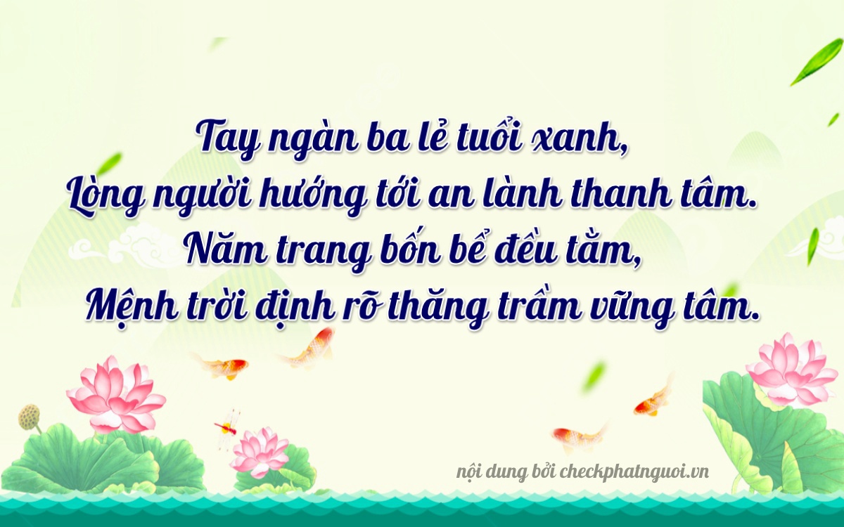 Bài thơ ý nghĩa cho <b>biển số 34B4-13529</b> tại website checkphatnguoi.vn