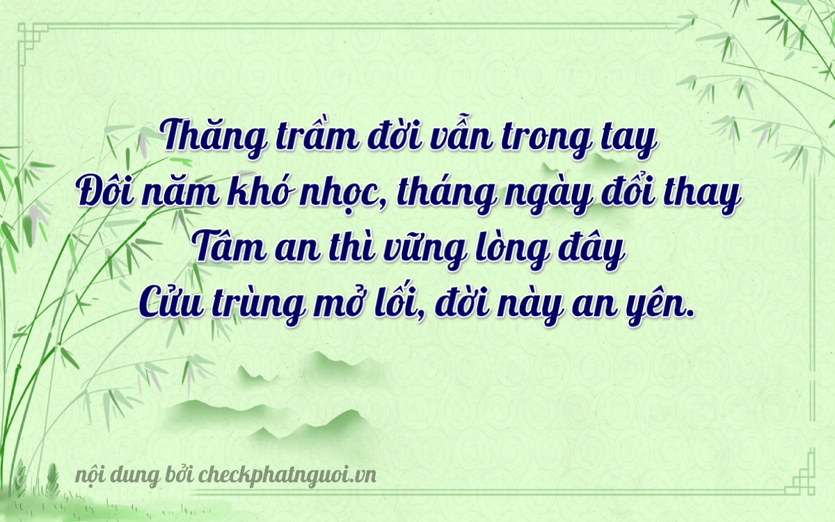 Bài thơ ý nghĩa cho <b>biển số 34B4-15489</b> tại website checkphatnguoi.vn