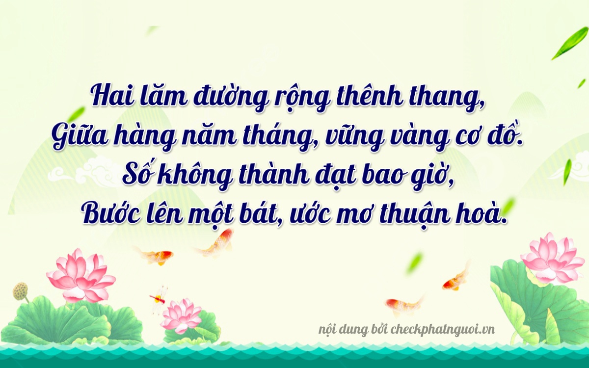 Bài thơ ý nghĩa cho <b>biển số 34B4-25049</b> tại website checkphatnguoi.vn