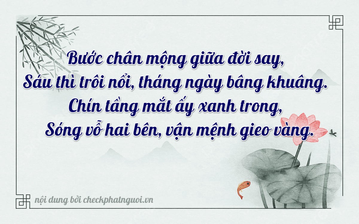 Bài thơ ý nghĩa cho <b>biển số 34B4-65962</b> tại website checkphatnguoi.vn