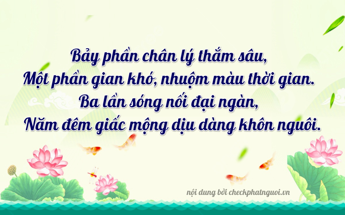 Bài thơ ý nghĩa cho <b>biển số 34B4-79335</b> tại website checkphatnguoi.vn