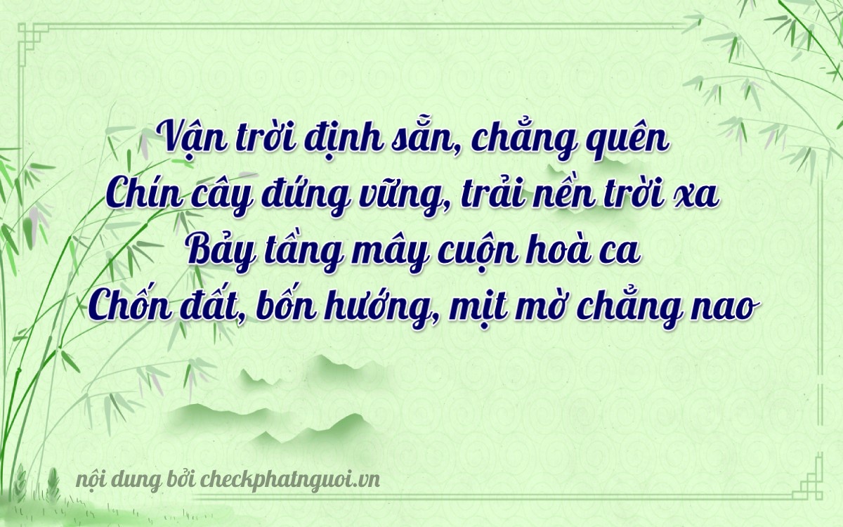 Bài thơ ý nghĩa cho <b>biển số 34B4-97964</b> tại website checkphatnguoi.vn