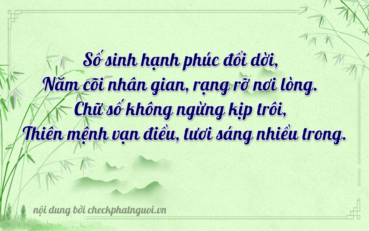 Bài thơ ý nghĩa cho <b>biển số 34B5-05006</b> tại website checkphatnguoi.vn