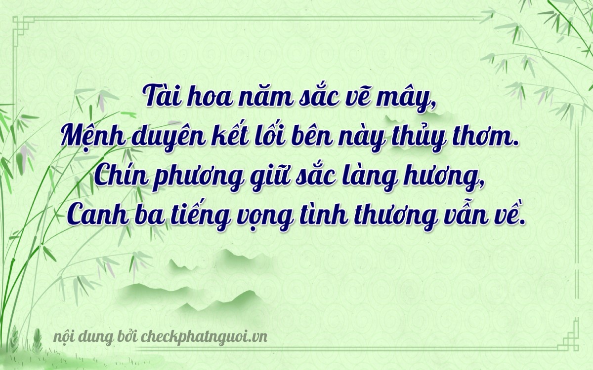 Bài thơ ý nghĩa cho <b>biển số 34B5-05891</b> tại website checkphatnguoi.vn