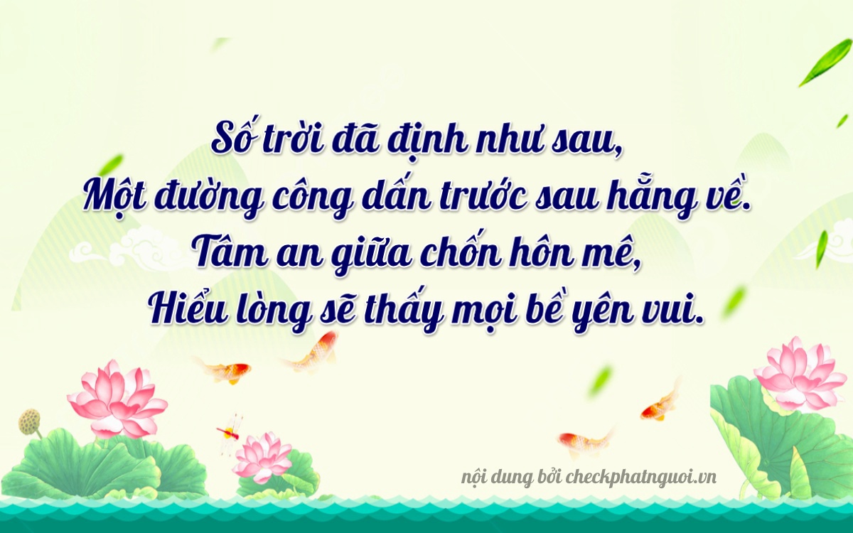 Bài thơ ý nghĩa cho <b>biển số 34B5-13401</b> tại website checkphatnguoi.vn