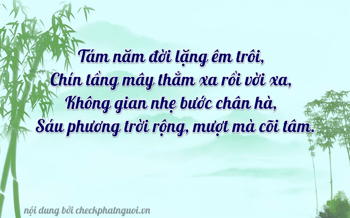 Bài thơ ý nghĩa cho <b>biển số 34B-81060</b> tại website checkphatnguoi.vn