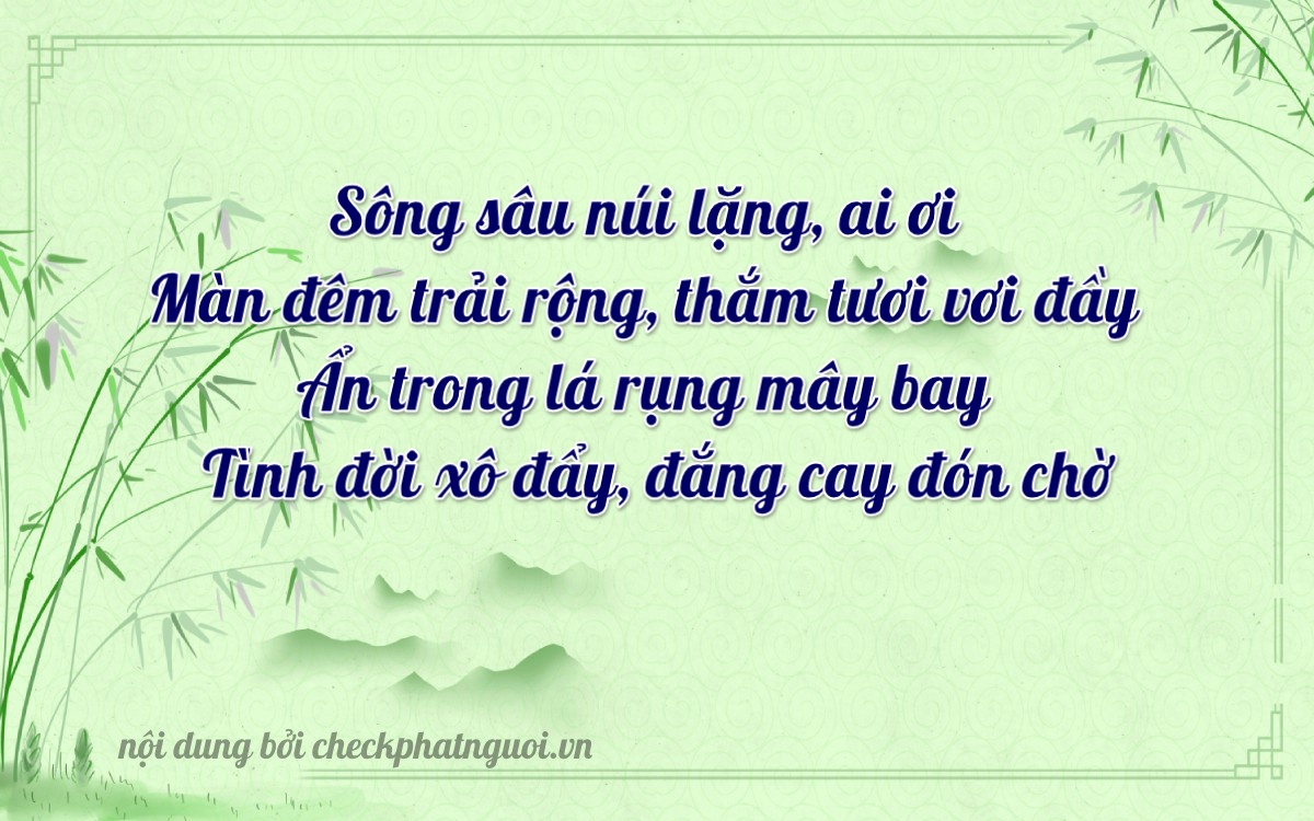 Bài thơ ý nghĩa cho <b>biển số 34BA-00114</b> tại website checkphatnguoi.vn