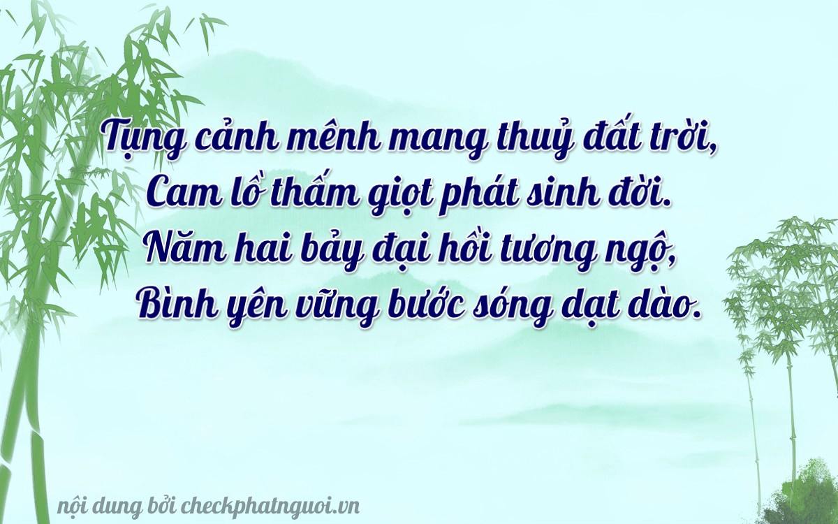 Bài thơ ý nghĩa cho <b>biển số 34C-15407</b> tại website checkphatnguoi.vn