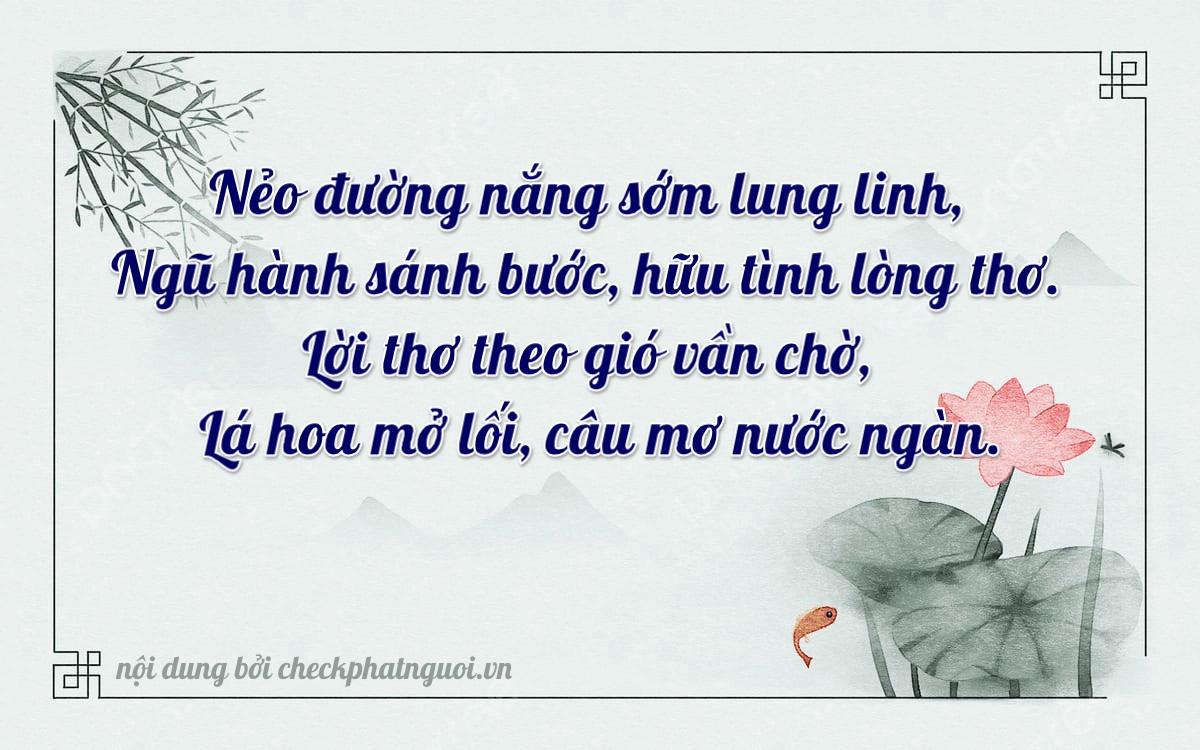 Bài thơ ý nghĩa cho <b>biển số 34C-23405</b> tại website checkphatnguoi.vn
