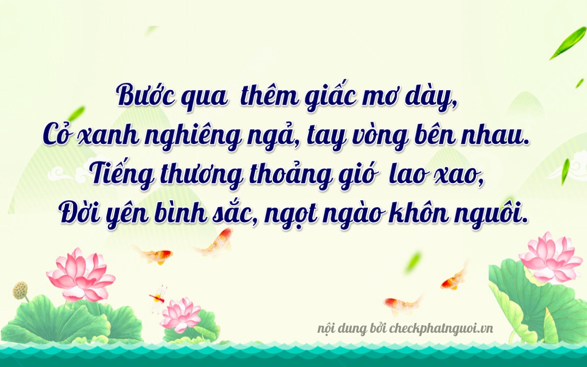 Bài thơ ý nghĩa cho <b>biển số 34C-33202</b> tại website checkphatnguoi.vn
