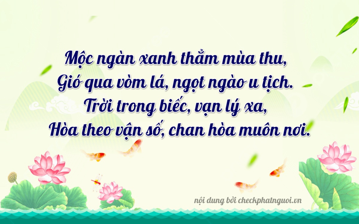 Bài thơ ý nghĩa cho <b>biển số 34C-38398</b> tại website checkphatnguoi.vn