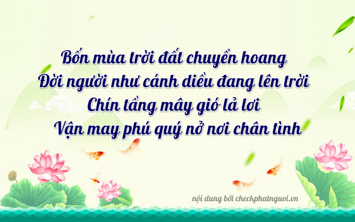 Bài thơ ý nghĩa cho <b>biển số 34C-44955</b> tại website checkphatnguoi.vn