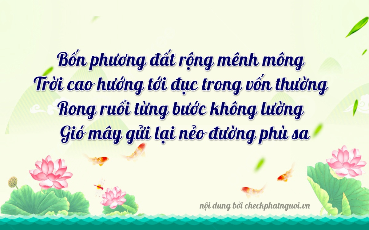 Bài thơ ý nghĩa cho <b>biển số 34C-45139</b> tại website checkphatnguoi.vn