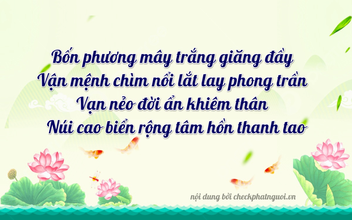 Bài thơ ý nghĩa cho <b>biển số 34C-45235</b> tại website checkphatnguoi.vn