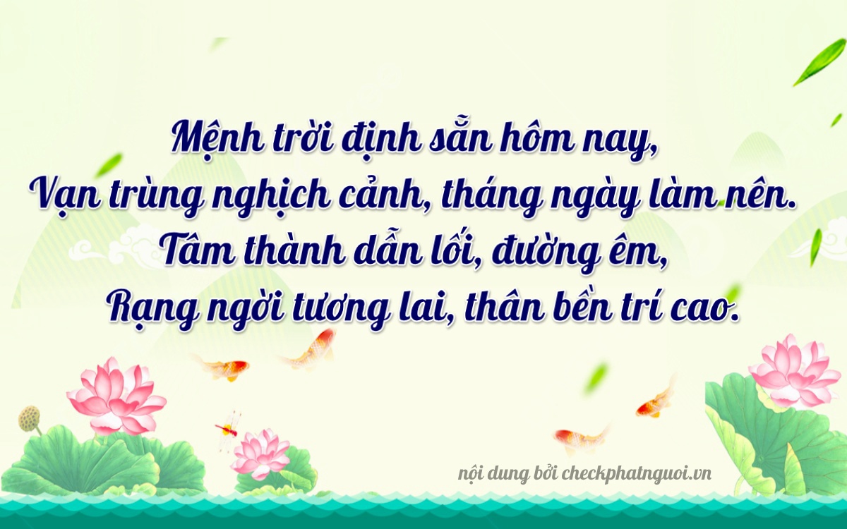 Bài thơ ý nghĩa cho <b>biển số 34D1-42243</b> tại website checkphatnguoi.vn