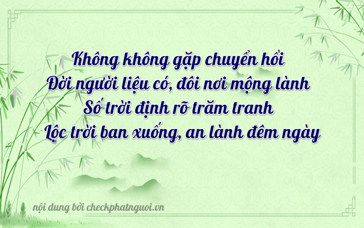 Bài thơ ý nghĩa cho <b>biển số 34E-00069</b> tại website checkphatnguoi.vn