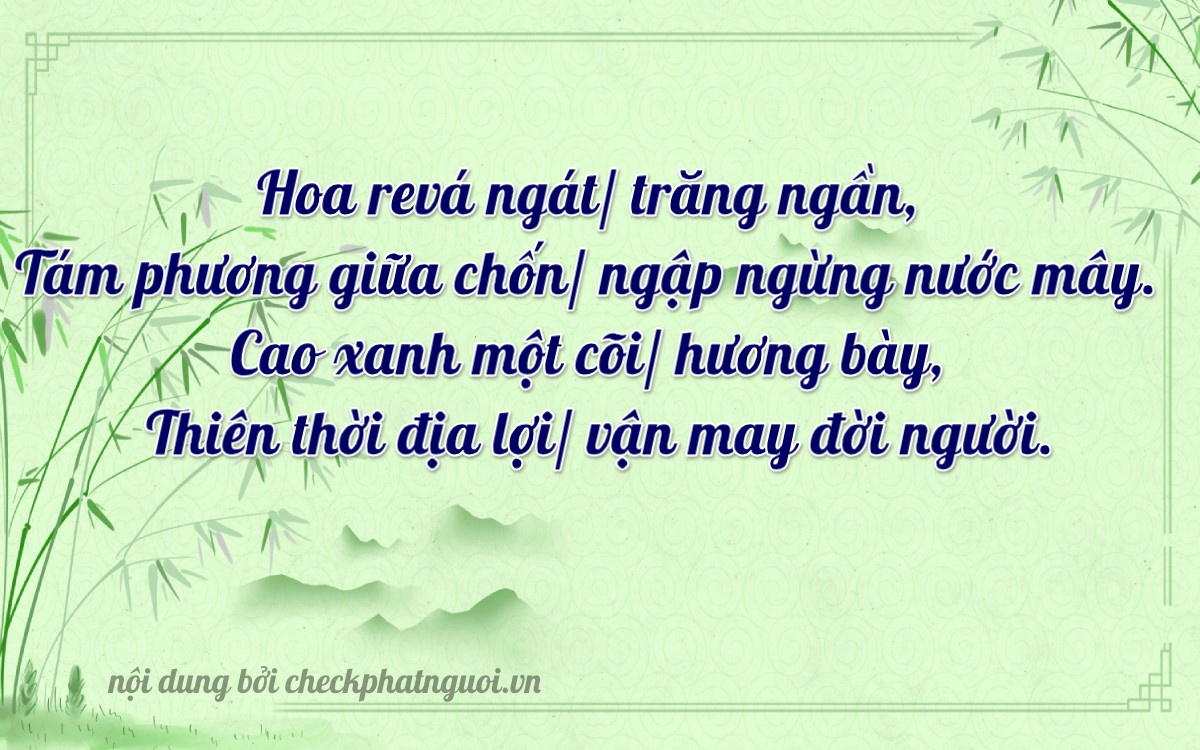 Bài thơ ý nghĩa cho <b>biển số 34E-00872</b> tại website checkphatnguoi.vn