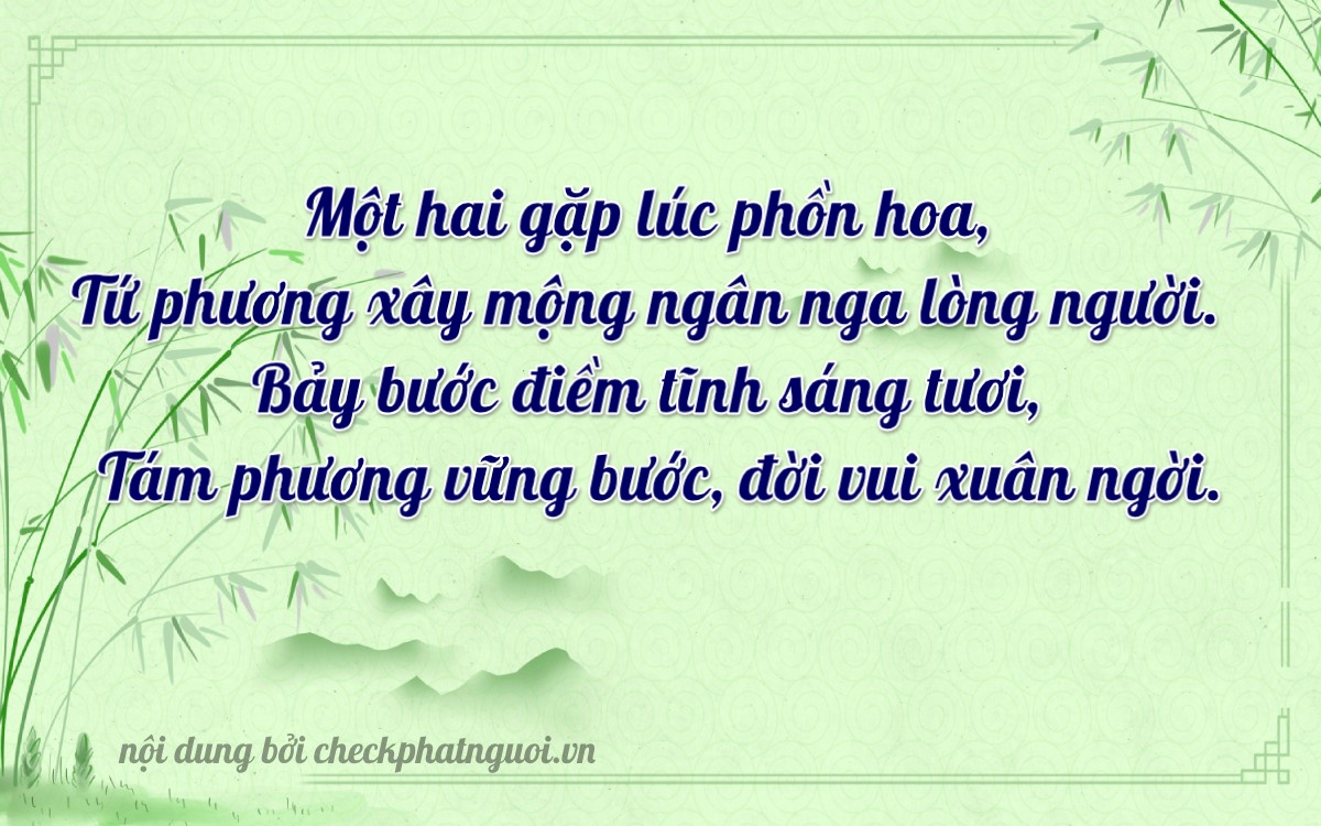 Bài thơ ý nghĩa cho <b>biển số 34E1-12478</b> tại website checkphatnguoi.vn