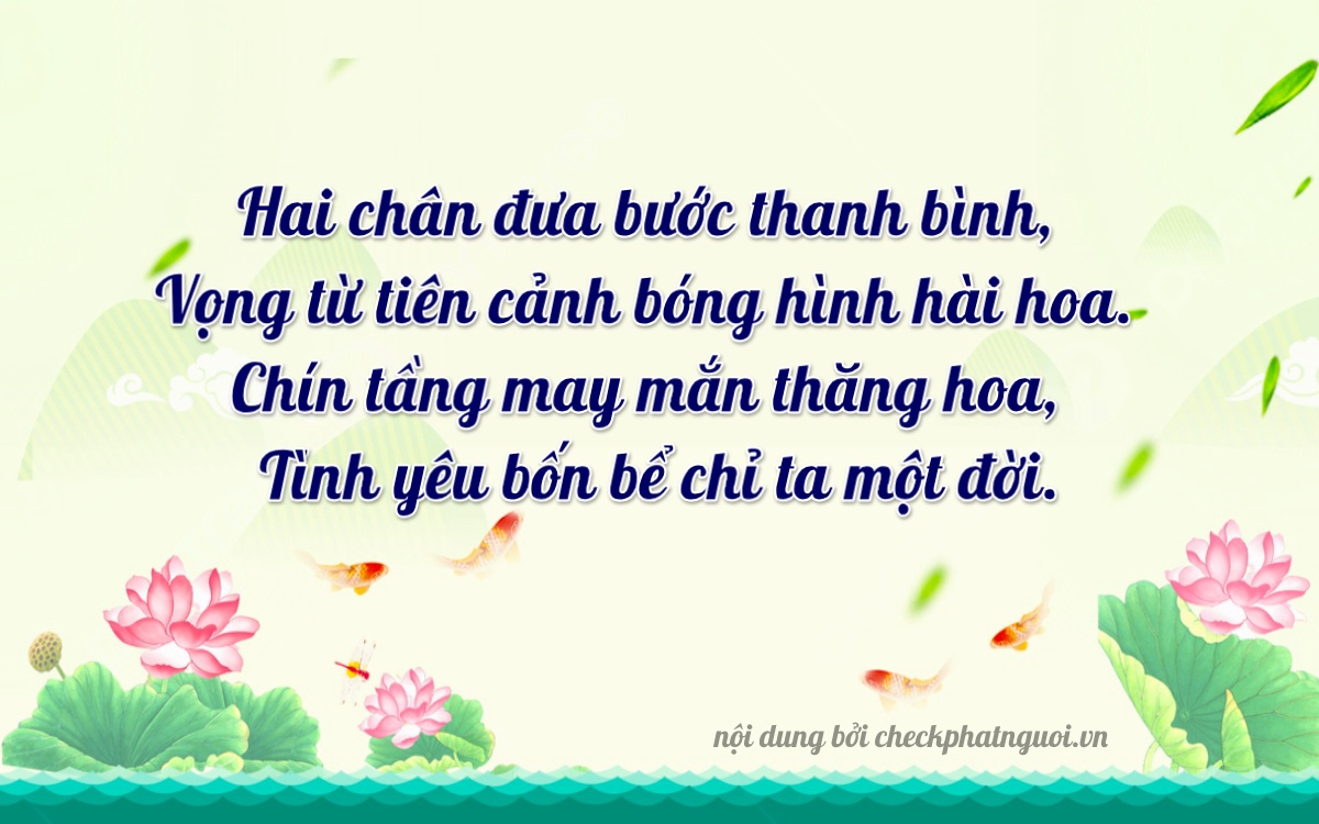 Bài thơ ý nghĩa cho <b>biển số 34E1-29649</b> tại website checkphatnguoi.vn