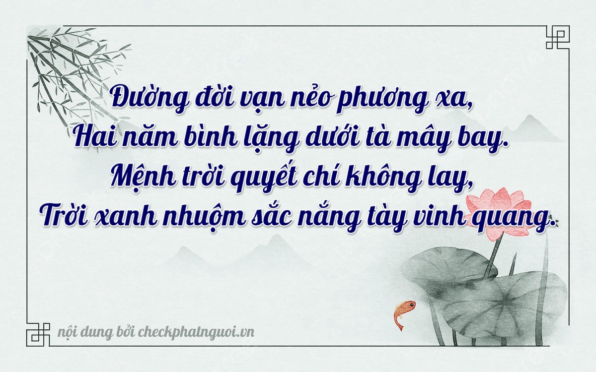 Bài thơ ý nghĩa cho <b>biển số 34E-25984</b> tại website checkphatnguoi.vn