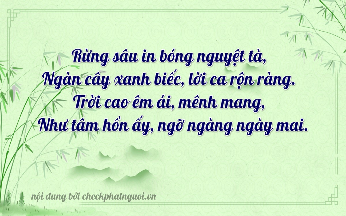Bài thơ ý nghĩa cho <b>biển số 34E-38375</b> tại website checkphatnguoi.vn