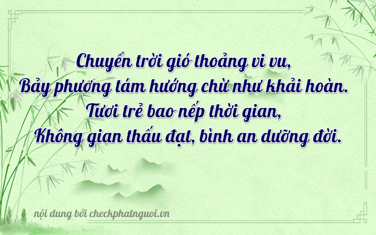 Bài thơ ý nghĩa cho <b>biển số 34H-00770</b> tại website checkphatnguoi.vn