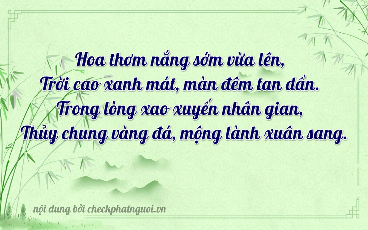 Bài thơ ý nghĩa cho <b>biển số 34H-01297</b> tại website checkphatnguoi.vn