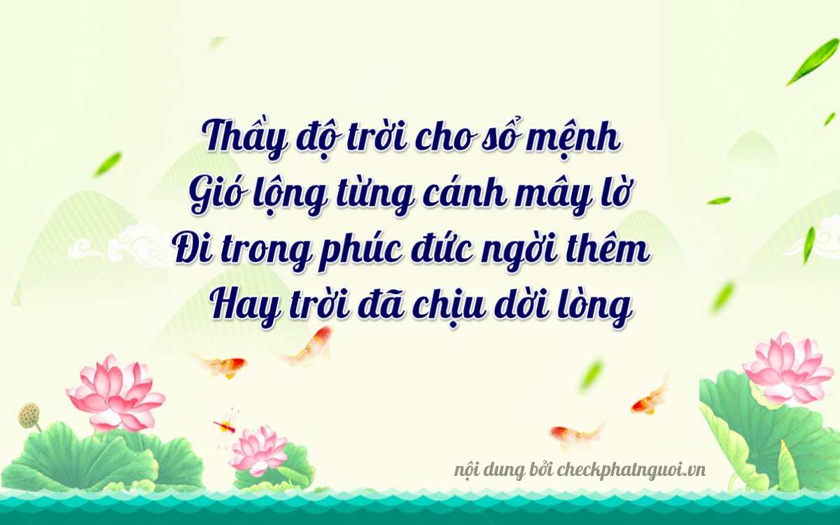 Bài thơ ý nghĩa cho <b>biển số 34L1-02632</b> tại website checkphatnguoi.vn