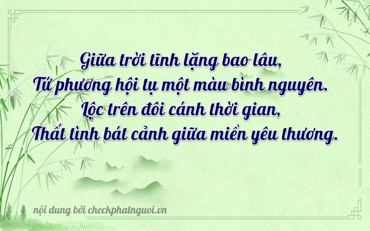 Bài thơ ý nghĩa cho <b>biển số 34L-46477</b> tại website checkphatnguoi.vn