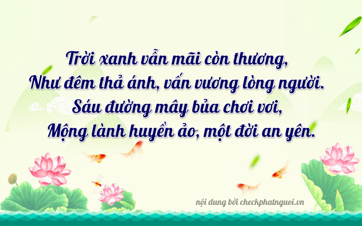 Bài thơ ý nghĩa cho <b>biển số 34L-69417</b> tại website checkphatnguoi.vn