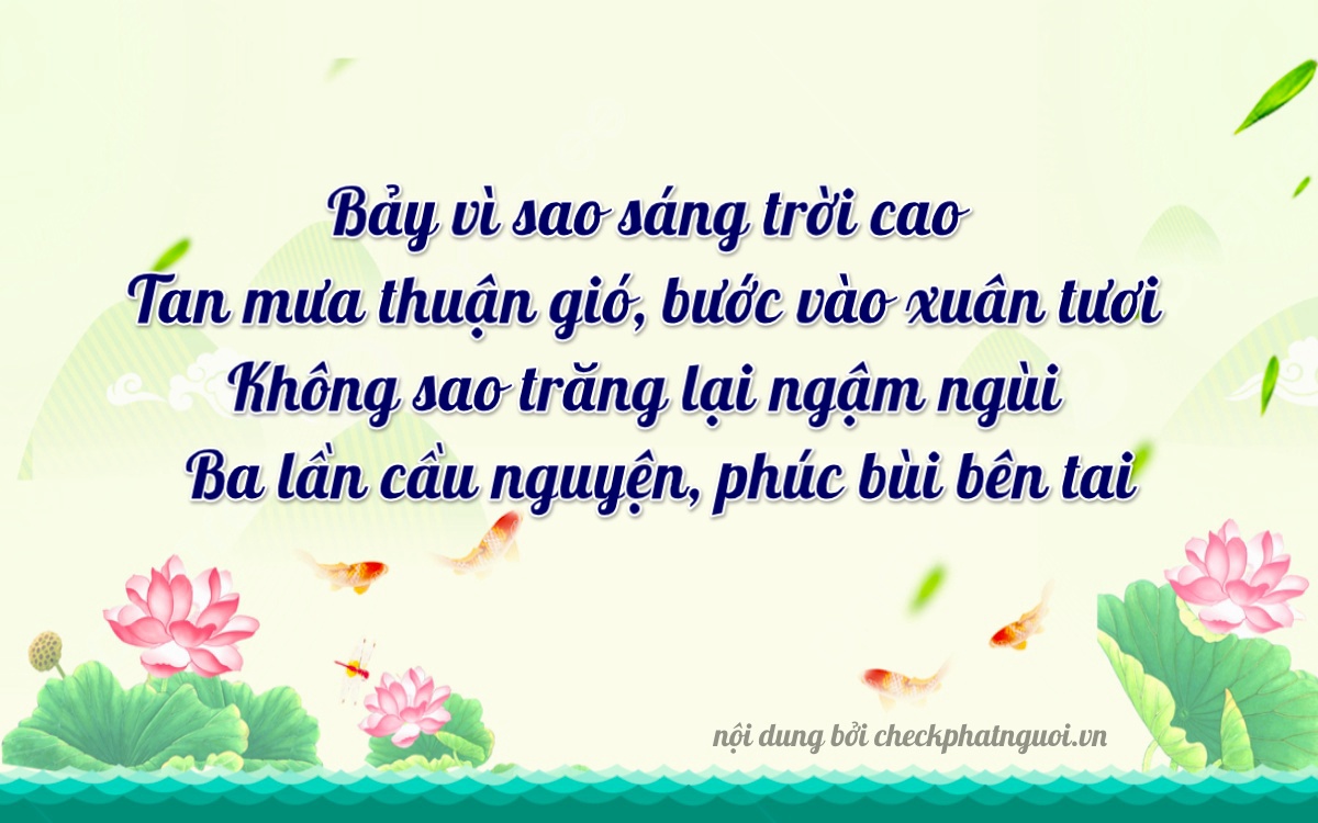Bài thơ ý nghĩa cho <b>biển số 34LD-73073</b> tại website checkphatnguoi.vn