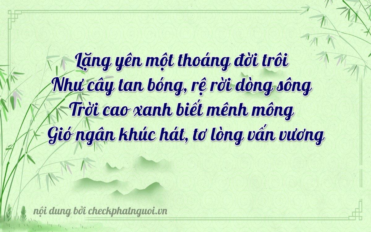 Bài thơ ý nghĩa cho <b>biển số 34N1-05852</b> tại website checkphatnguoi.vn