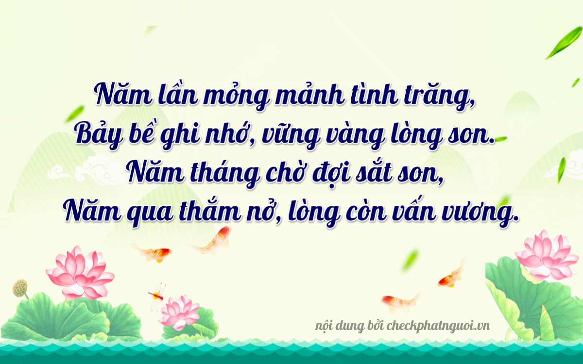 Bài thơ ý nghĩa cho <b>biển số 34N-57555</b> tại website checkphatnguoi.vn