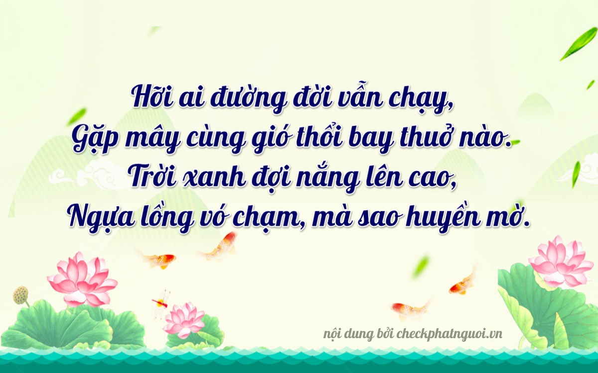 Bài thơ ý nghĩa cho <b>biển số 34S1-27439</b> tại website checkphatnguoi.vn