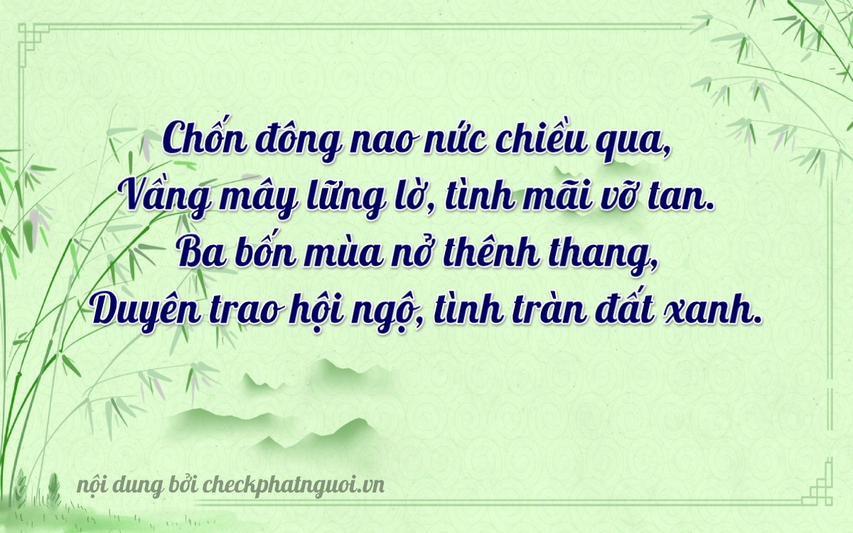Bài thơ ý nghĩa cho <b>biển số 35A-03183</b> tại website checkphatnguoi.vn