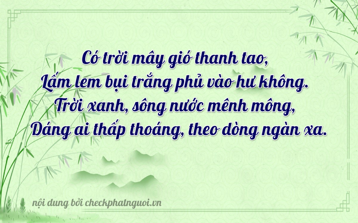 Bài thơ ý nghĩa cho <b>biển số 35A-10549</b> tại website checkphatnguoi.vn