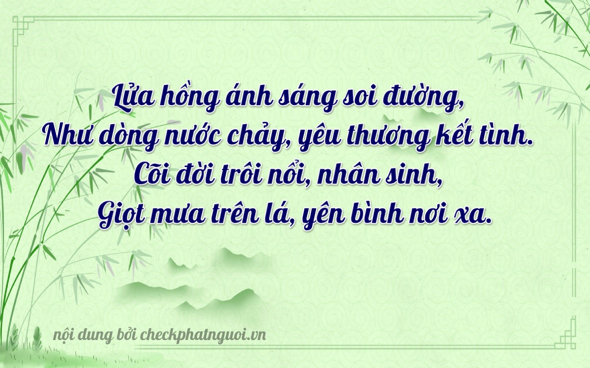 Bài thơ ý nghĩa cho <b>biển số 35A-13005</b> tại website checkphatnguoi.vn