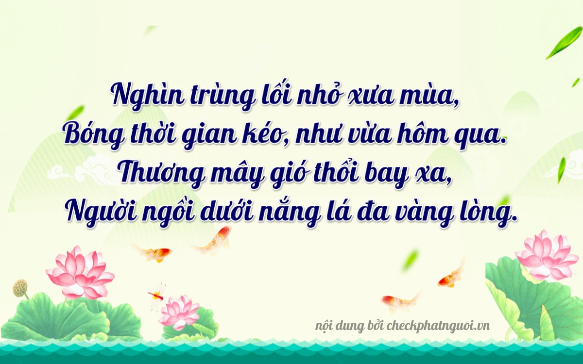 Bài thơ ý nghĩa cho <b>biển số 35A-18099</b> tại website checkphatnguoi.vn