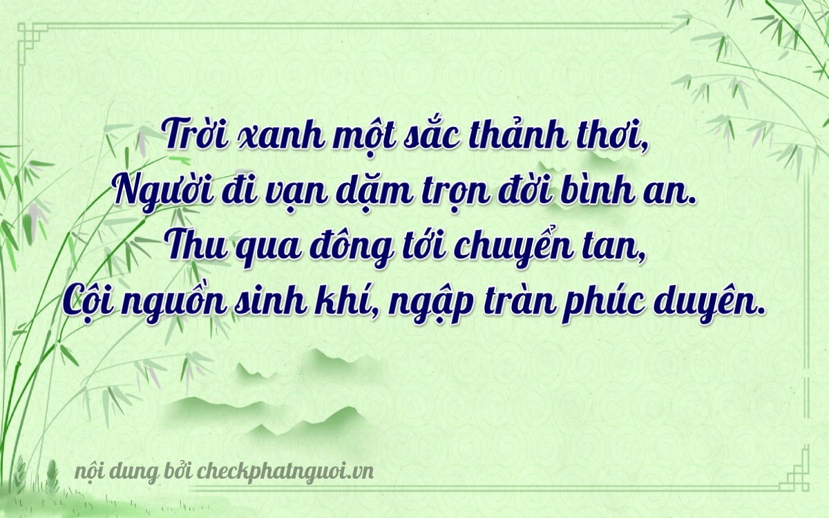 Bài thơ ý nghĩa cho <b>biển số 35A-20151</b> tại website checkphatnguoi.vn