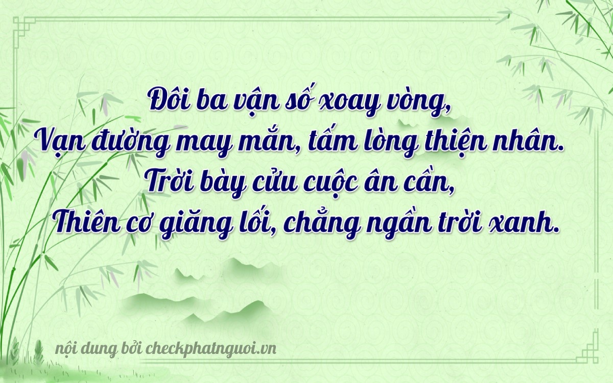 Bài thơ ý nghĩa cho <b>biển số 35A-23389</b> tại website checkphatnguoi.vn