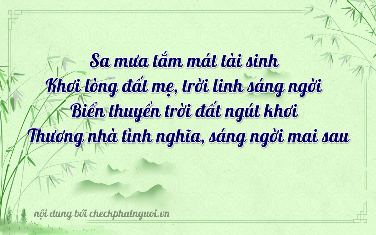 Bài thơ ý nghĩa cho <b>biển số 35A-23449</b> tại website checkphatnguoi.vn