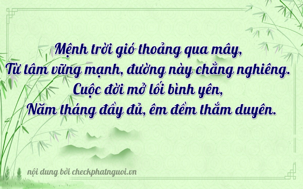 Bài thơ ý nghĩa cho <b>biển số 35A-25269</b> tại website checkphatnguoi.vn