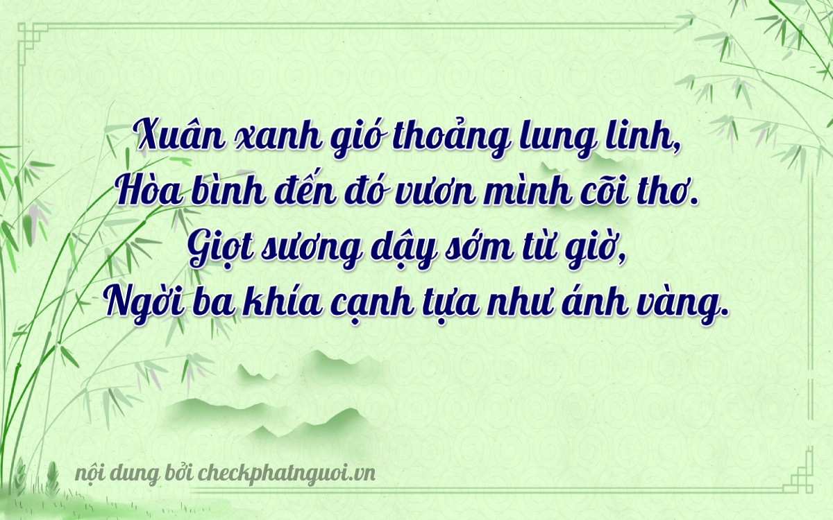 Bài thơ ý nghĩa cho <b>biển số 35A-28650</b> tại website checkphatnguoi.vn