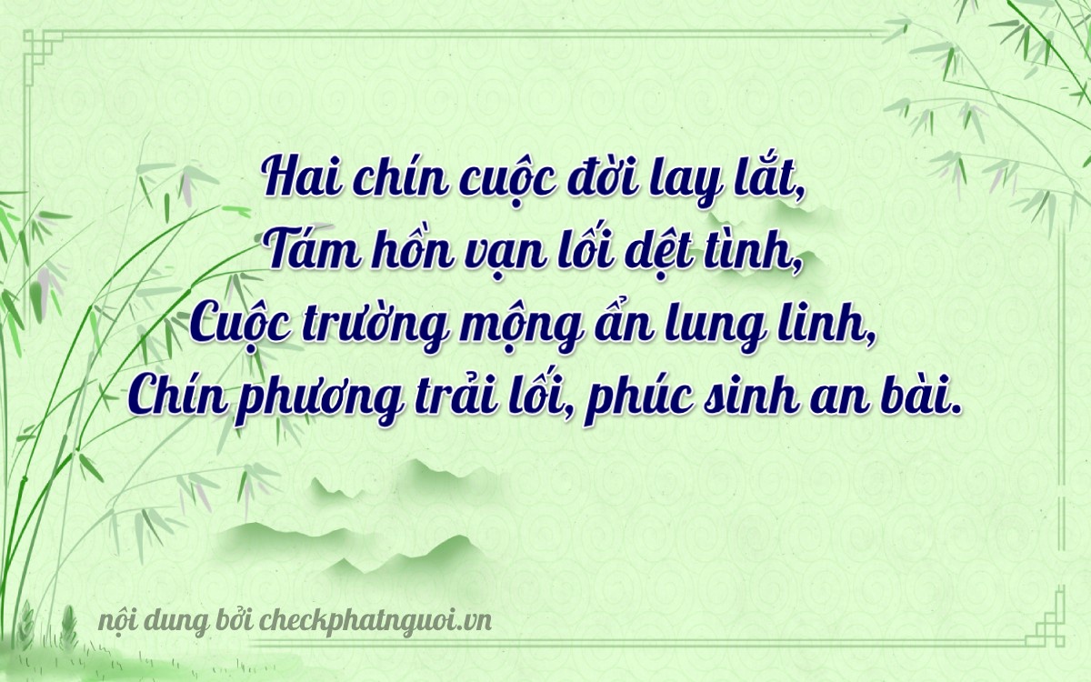 Bài thơ ý nghĩa cho <b>biển số 35A-29899</b> tại website checkphatnguoi.vn