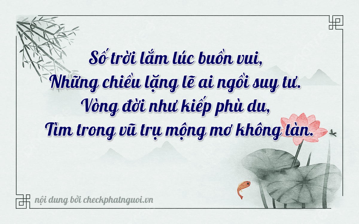 Bài thơ ý nghĩa cho <b>biển số 35A-34755</b> tại website checkphatnguoi.vn